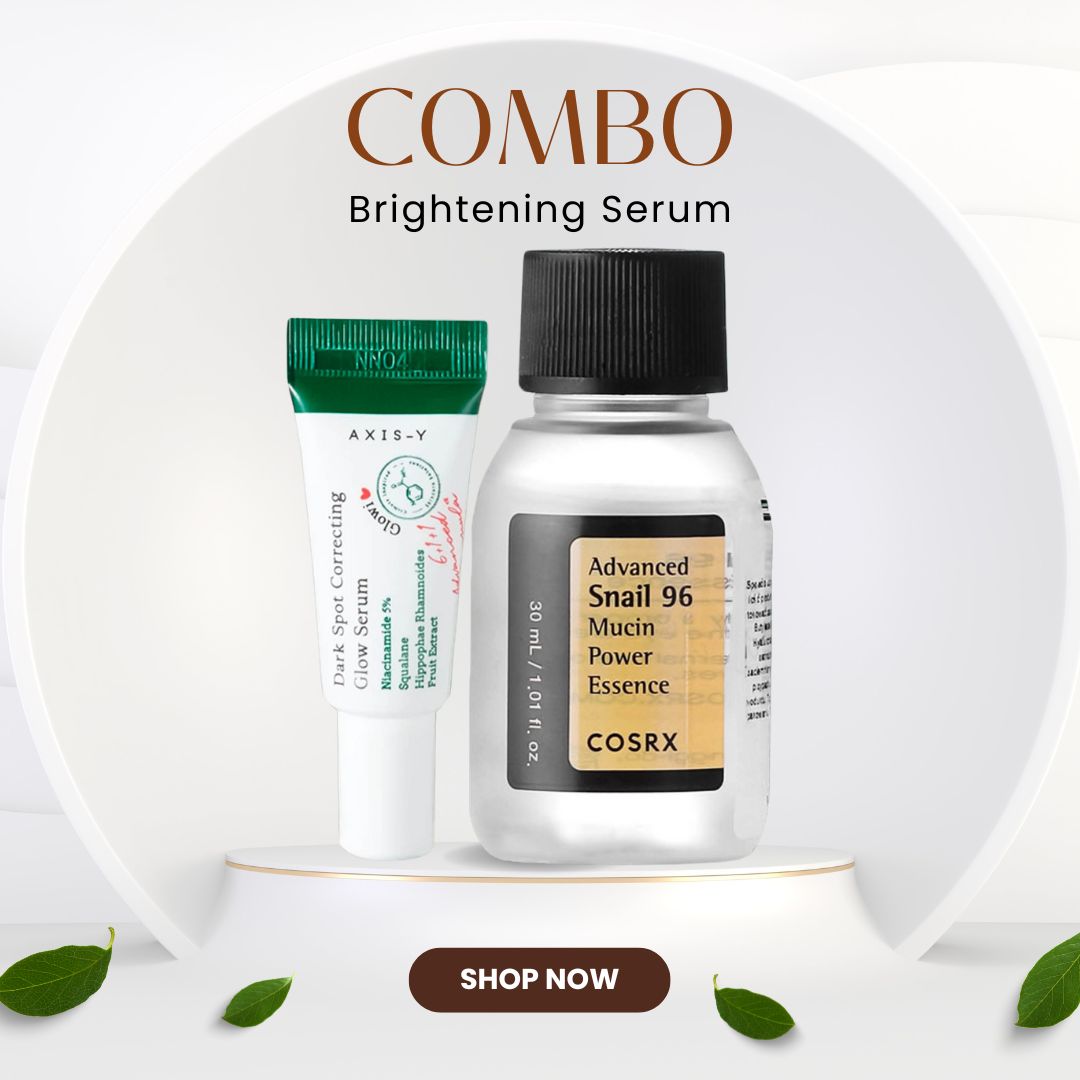 Cosrx Advanced Snail 96 Mucin mini 30ml AND AXIS-Y Dark Spot Correcting Glow Serum mini 5ml