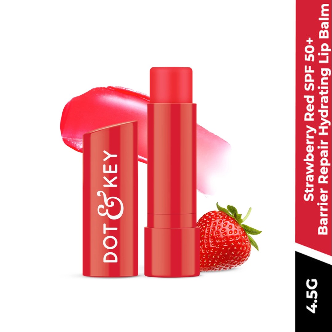 Dot and Key SPF 50+ Barrier Repair Hydrating Lip Balm Strawberry Red 4.5gm